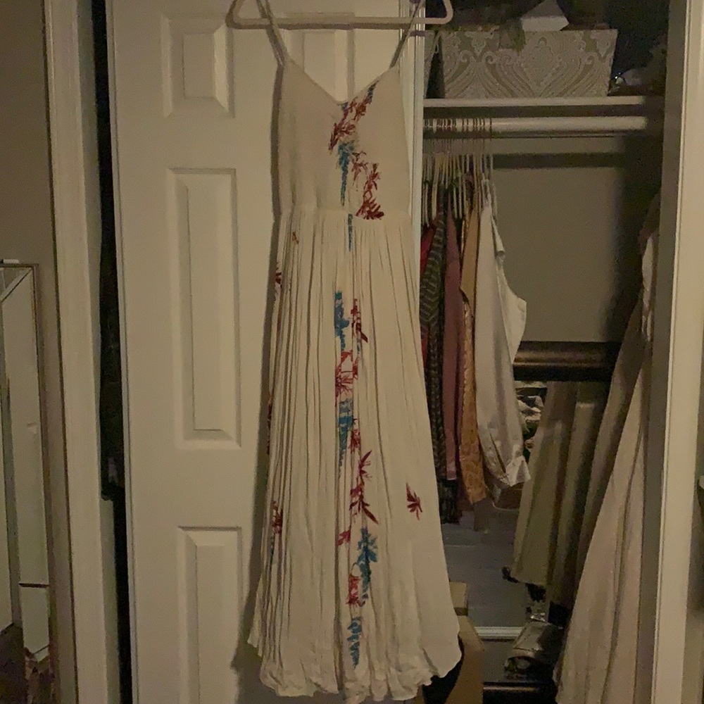 Floral off white maxi dress
